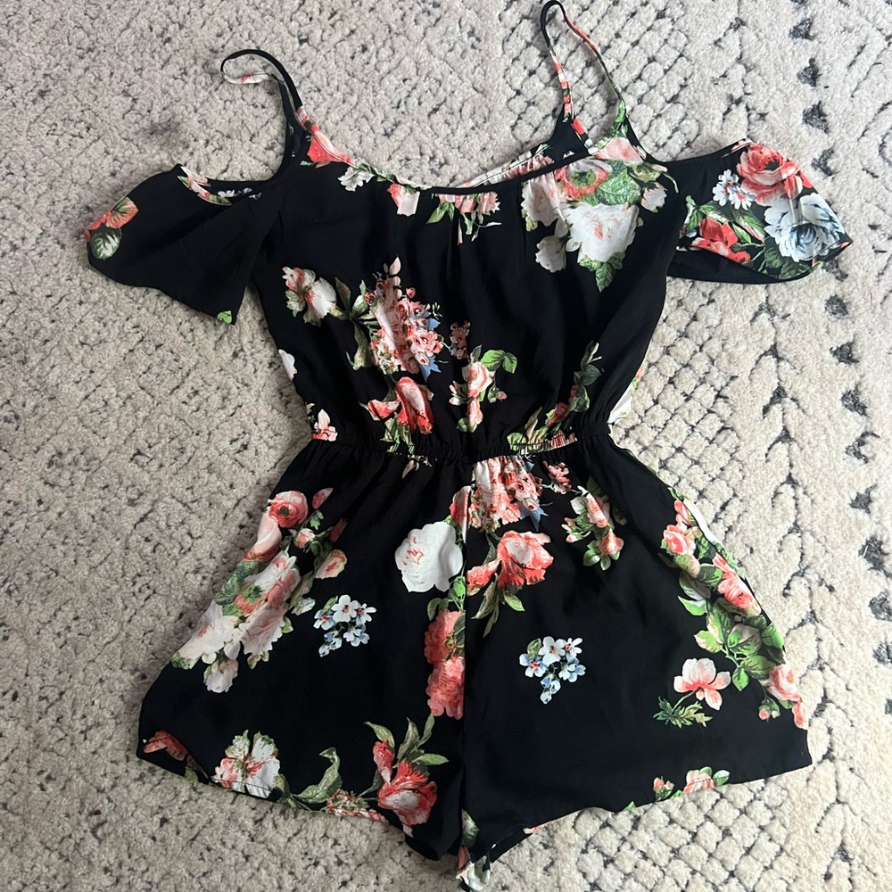 One Clothing Black Floral Romper